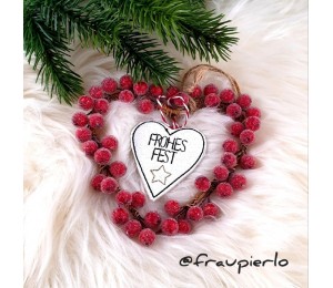 Stickserie ITH - Anhänger Weihnachtsherzen